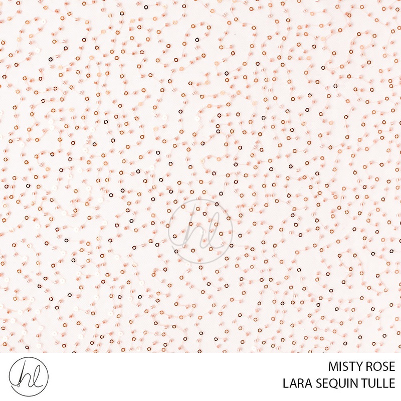 LARA SEQUIN TULLE 781 MISTY ROSE 130CM PER M