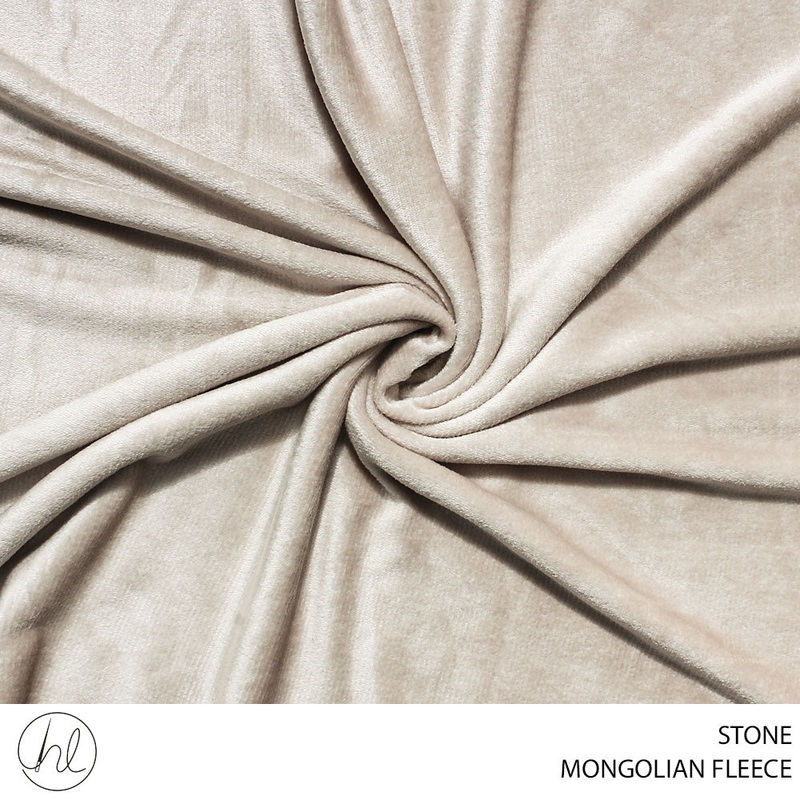 MONGOLIAN FLEECE 150CM STONE ROLL 001 1