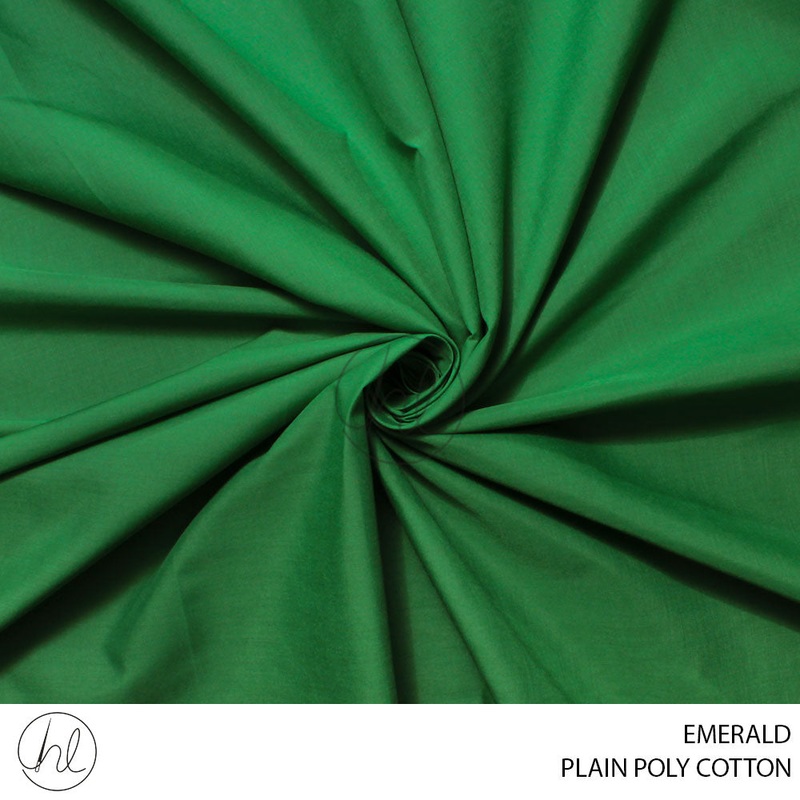 PLAIN POLY COTTON 112CM EMERALD