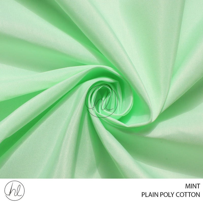 PLAIN POLY COTTON 112CM MINT