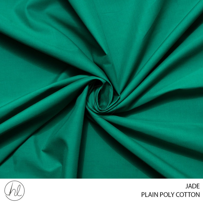 PLAIN POLY COTTON FABRIC 112CM JADE