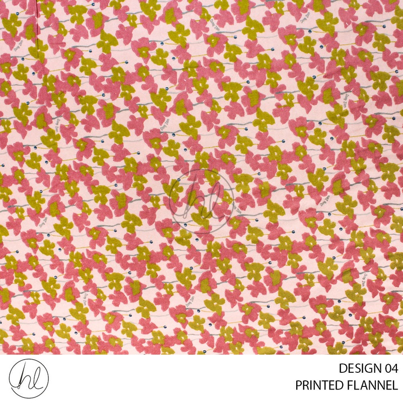 PRINTED FLANNEL 51 PEACH 110CM PER M