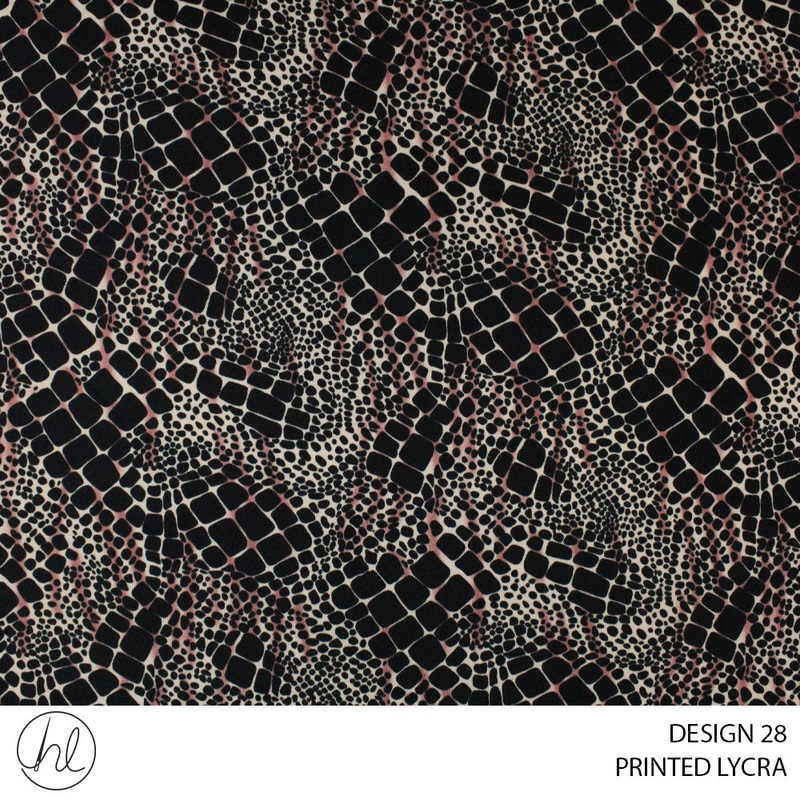 PRINTED LYCRA DESIGN 28 150CM WIDE PER M51