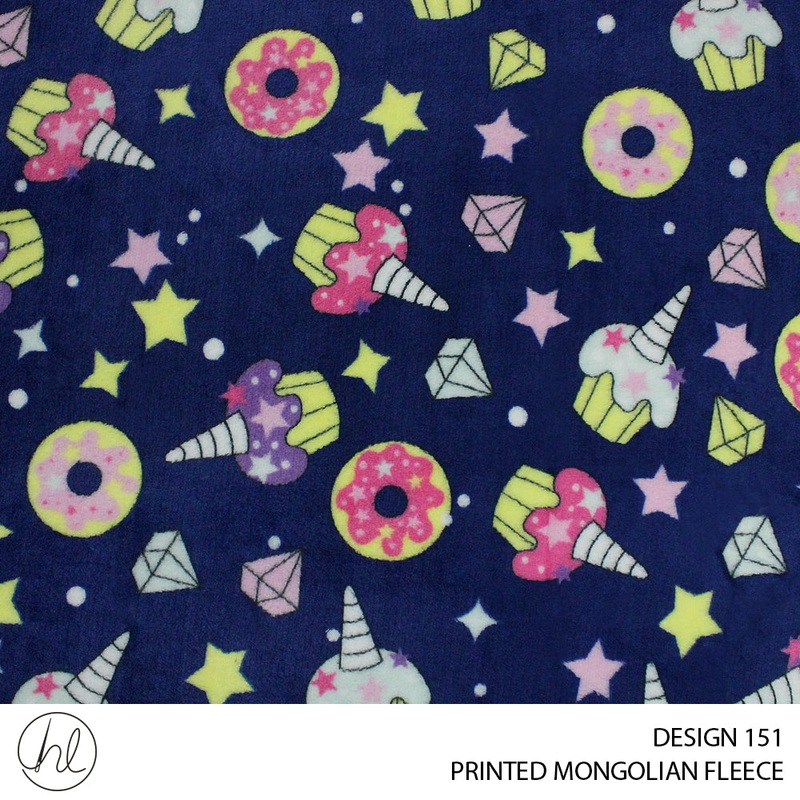 PRINTED MONGOLIAN FLEECE DESIGN 151 150CM PER M51