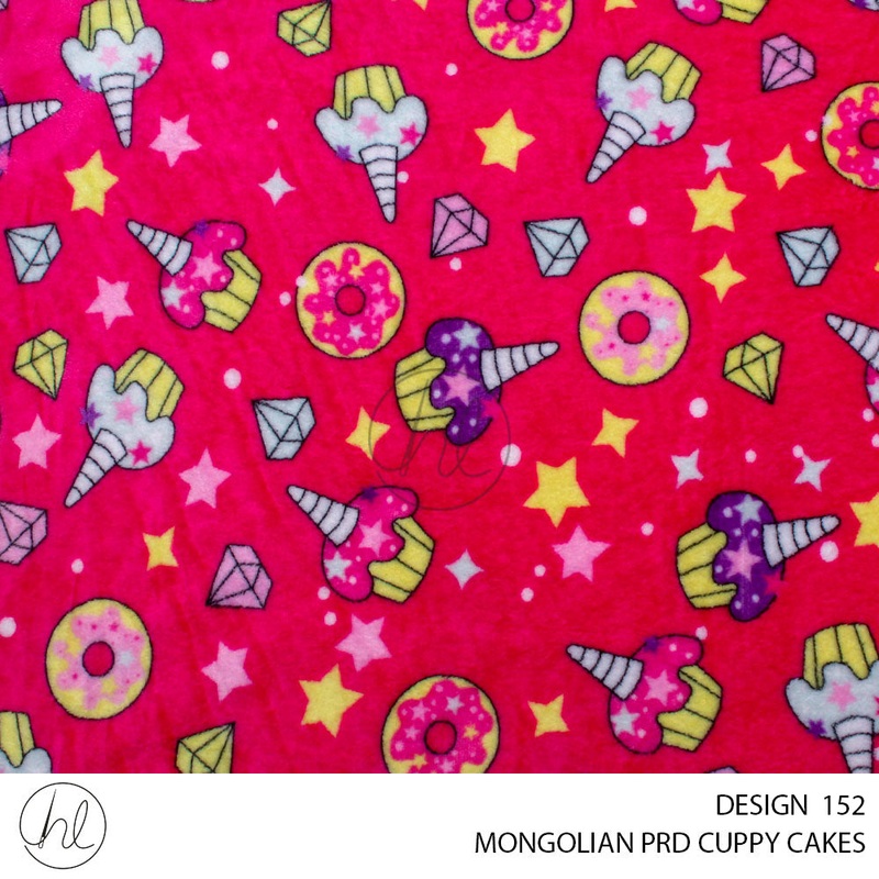 PRINTED MONGOLIAN FLEECE DESIGN 152 150CM PER M51