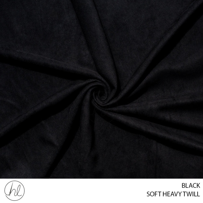 SOFT HEAVY TWILL 51 BLACK 150CM PER M