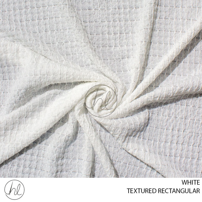 TEXTURED RECTANGULAR 51 PER M WHITE 150CM WIDE