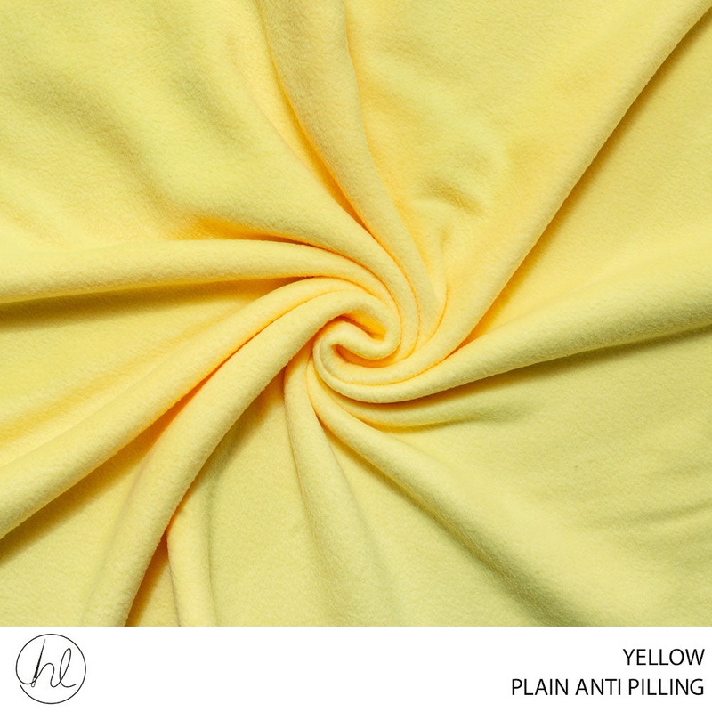 ANTI PILLING PLAIN 150CM YELLOW FREE PIECE