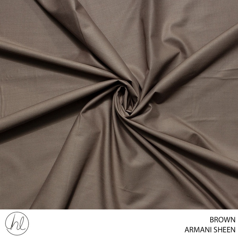 ARMANI SHEEN PLAIN KURTA FABRIC 150CM BROWN ROLL ROLL 001