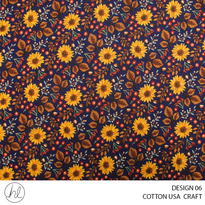 COTTON USA CRAFTS PER M FALL SPLENDOR BLUE DESIGN 06 112CM WIDE