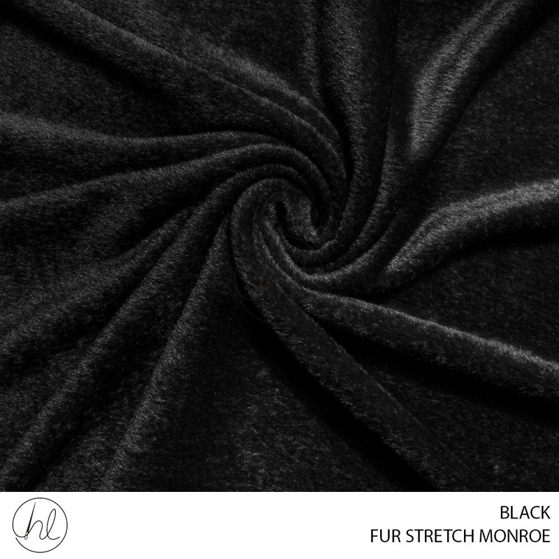 FUR STRETCH MONROE DESIGN 01 BLACK 51 150CM PER M