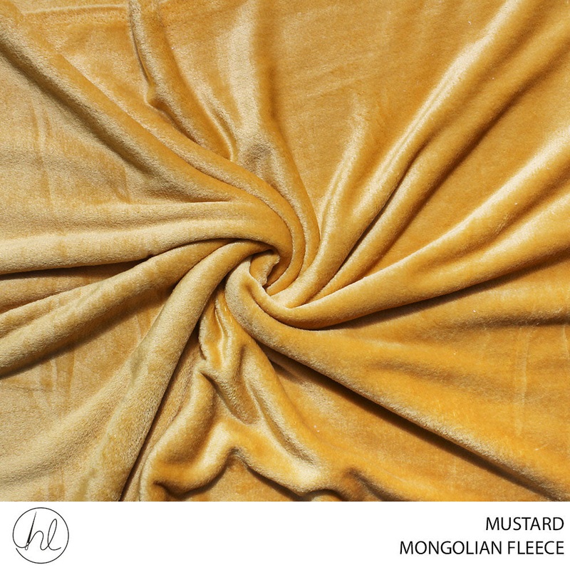 MONGOLIAN FLEECE 150CM MUSTARD ROLL 001 1