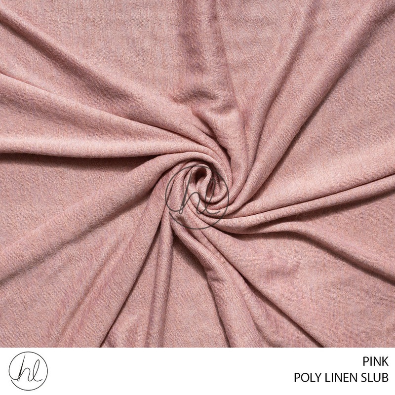 Poly Linen Slub 56 Pink 150cm Per M