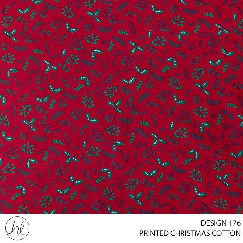 PRINTED CHRISTMAS COTTON DESIGN 04 51 RED 145CM PER M