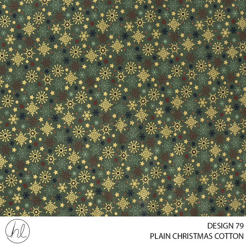 PRINTED CHRISTMAS COTTON DESIGN 99 51 OLIVE 145CM PER M