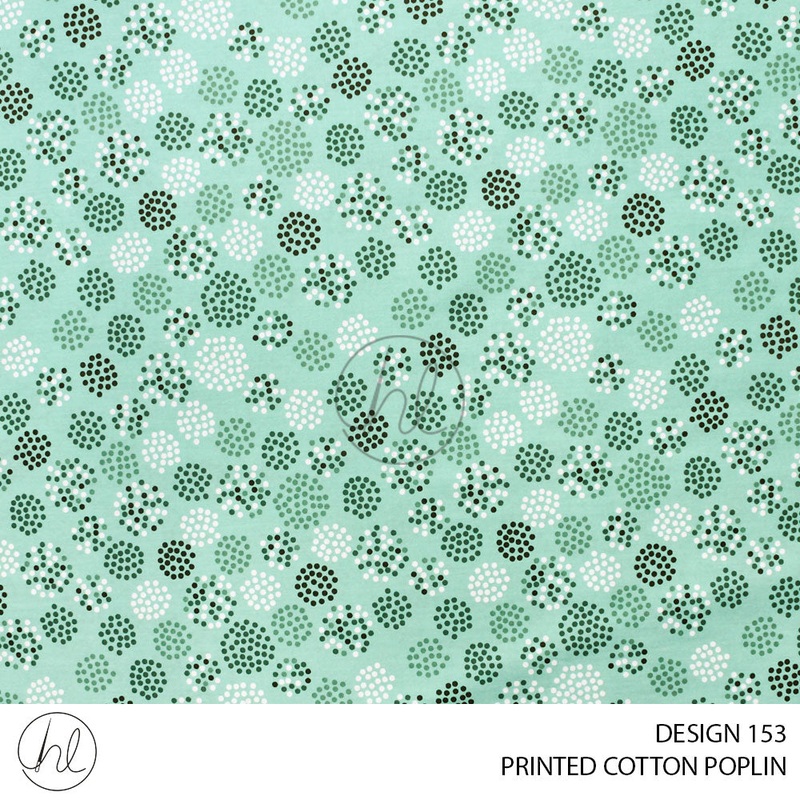 PRINTED COTTON POPLIN 51 AQUAMARINE 145CM PER M
