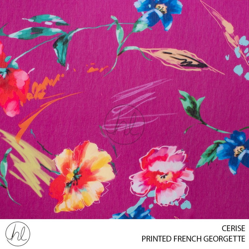 PRINTED FRENCH GEORGETTE CERISE 150CM PER M