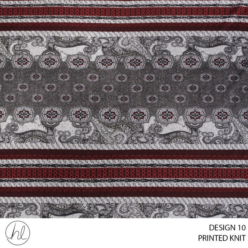 PRINTED KNIT 80 GREY 150CM PER M