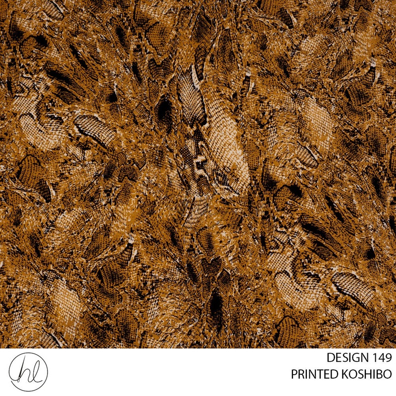 PRINTED KOSHIBO 51 BROWN DESIGN 149 150CM