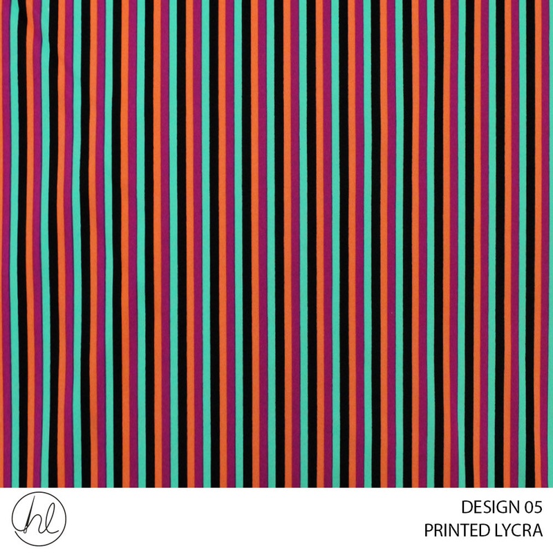 PRINTED LYCRA DESIGN 05 150CM WIDE PER M51