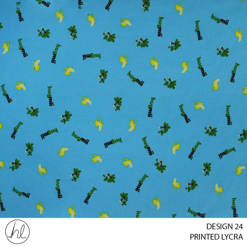 PRINTED LYCRA DESIGN 24 150CM WIDE PER M51
