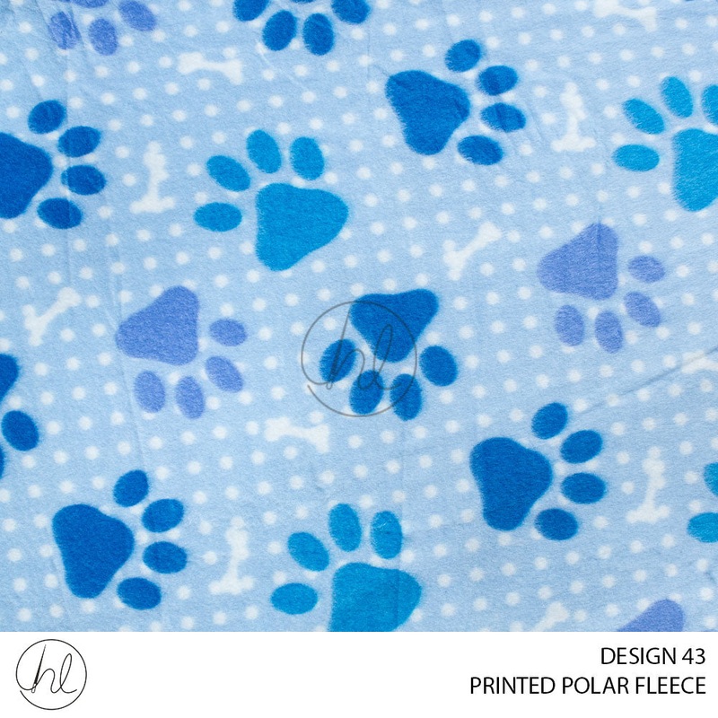 PRINTED POLAR FLEECE 56 BABY BLUE 150CM PER M