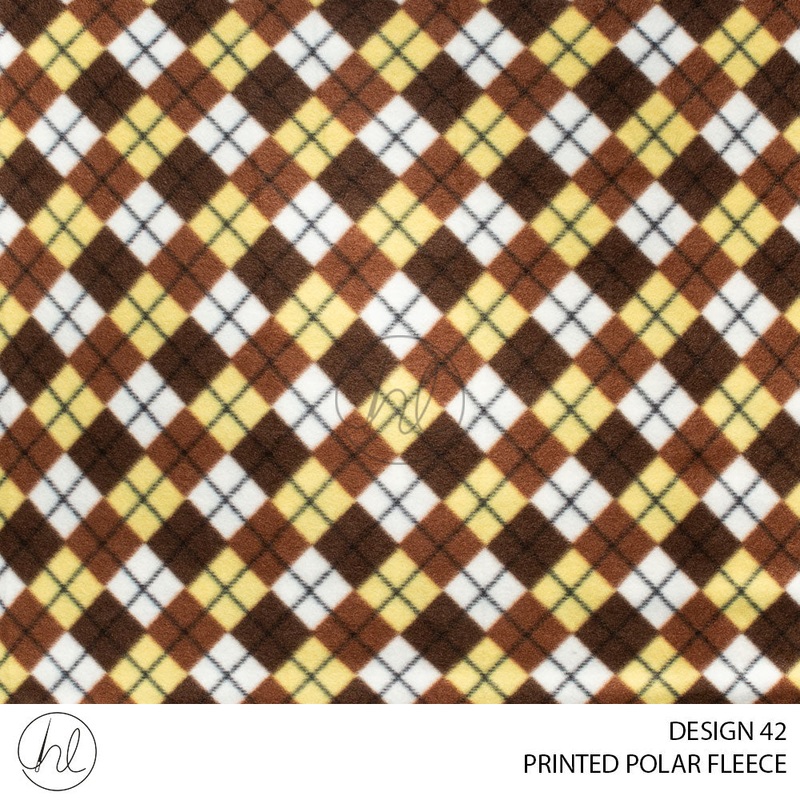 PRINTED POLAR FLEECE 56 BROWN 150CM PER M