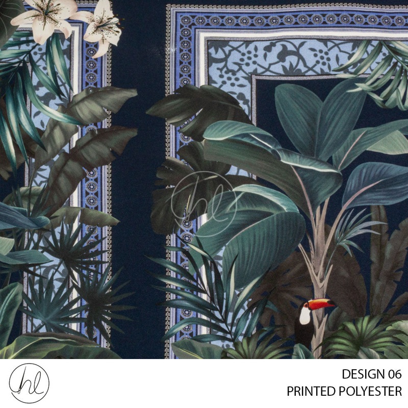 PRINTED POLYESTER ALEM PER M MULTI DESIGN 06 150CM WIDE