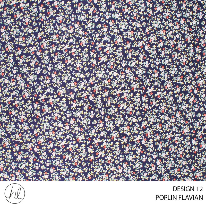 PRINTED POPLIN FLAVIAN 51 BLACK 150CM PER M