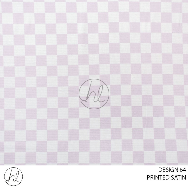 PRINTED SATIN 51 PER M LILAC DESIGN 64 150CM WIDE