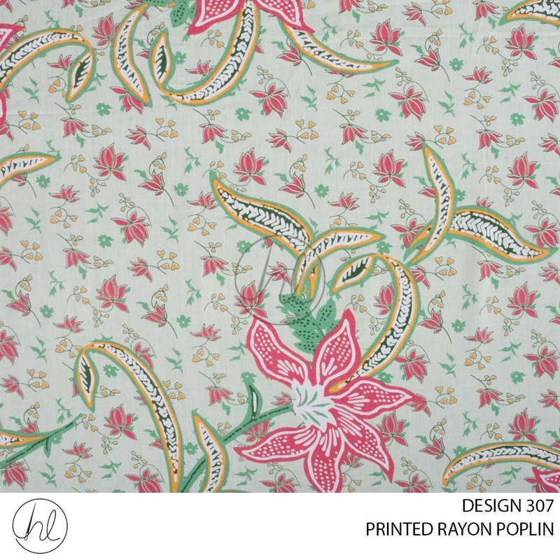RAYON POPLIN PRINT 51 PER MMINT DESIGN 307 150CM WIDE
