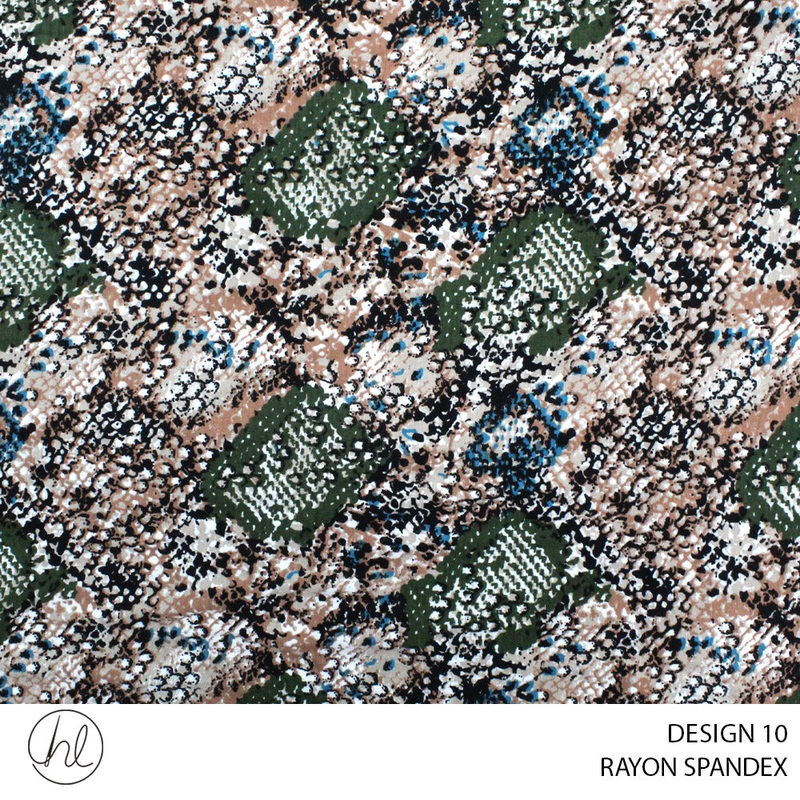 RAYON SPANDEX DESIGN 10 150CM WIDE PER M51