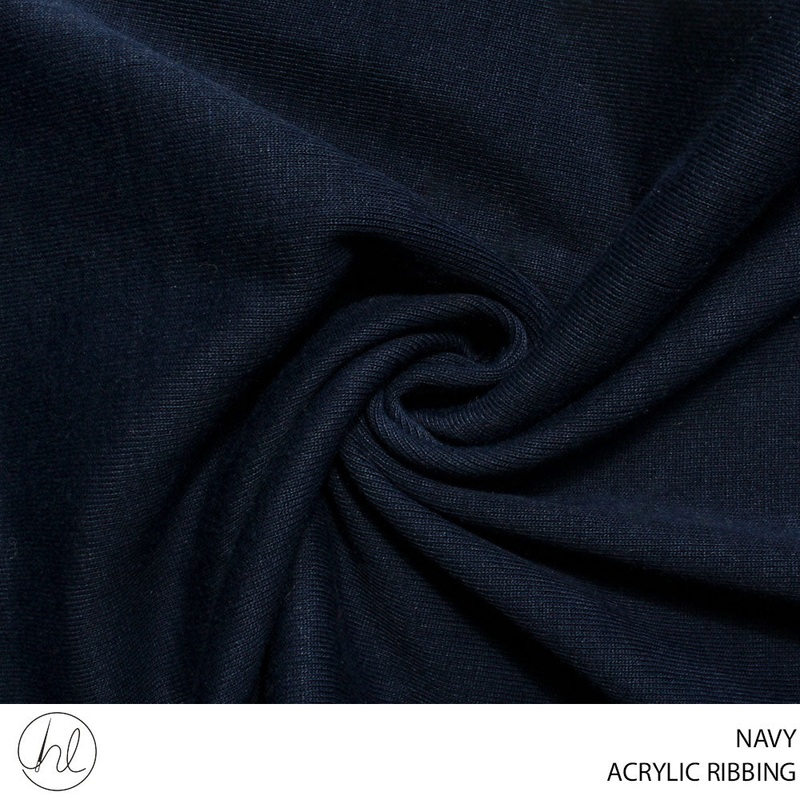 RIBBING ACRYLIC FABRIC NAVY ROLL 001