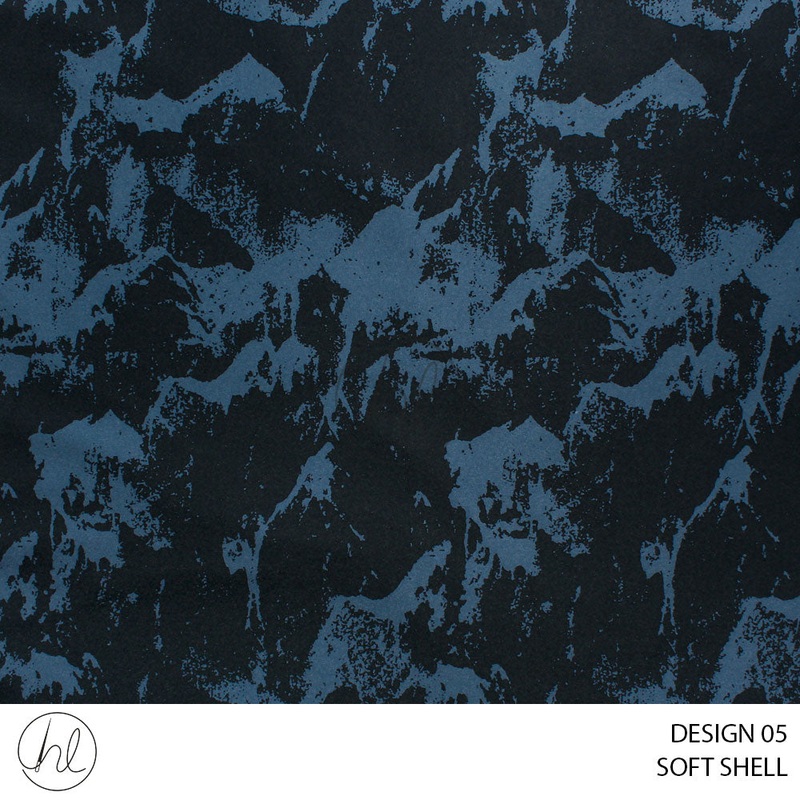 SOFT SHELL ABSTRACT DESIGN 05 BLUE 51 150CM PER M