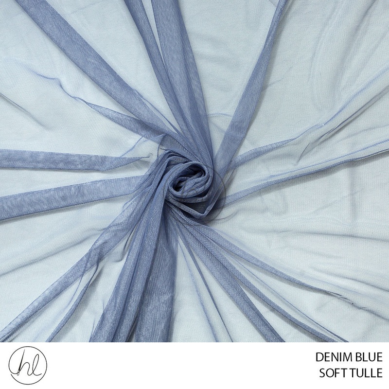Soft Tulle 53 Denim Blue 150cm Per M