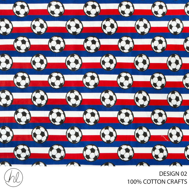 COTTON CRAFTS PRINTED FABRIC SOCCER BALLS  RED ROLL ROLL 001