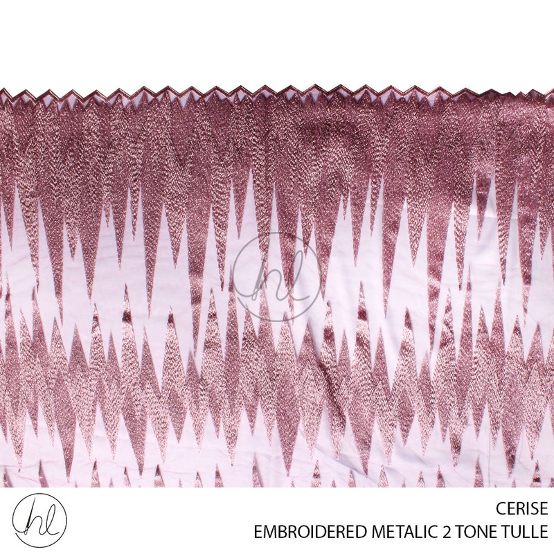 EMBROIDERED METALIC 2 TONE METALIC 56 CERISE130CM PER M