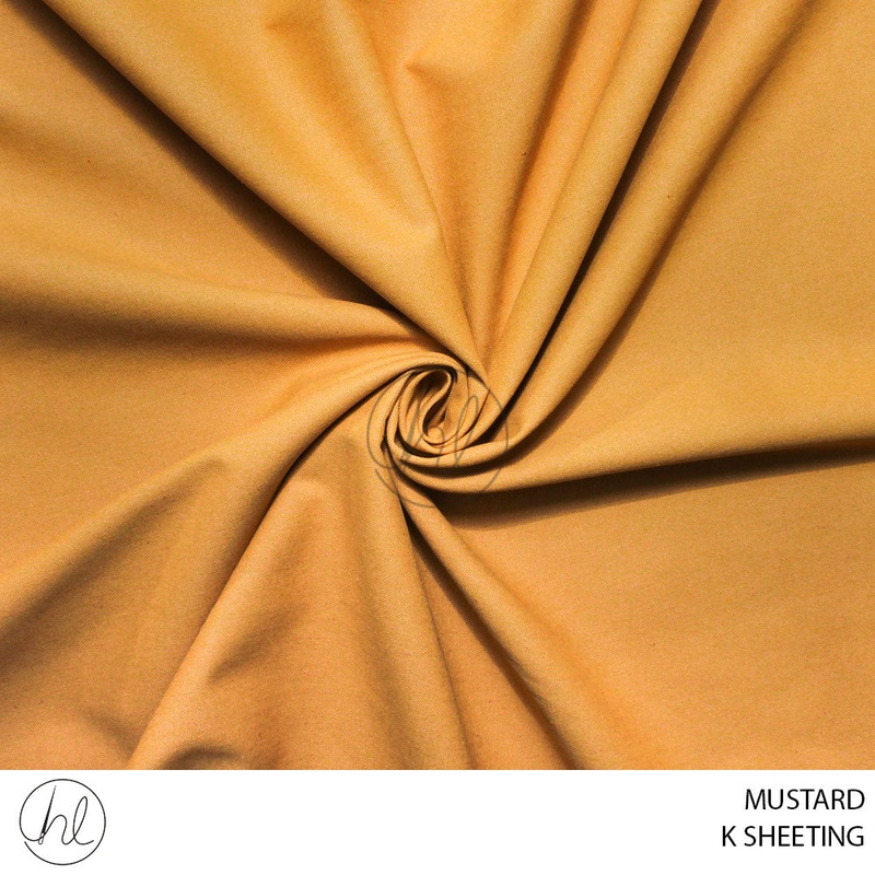 K SHEETING 781 MUSTARD 150CM PER M
