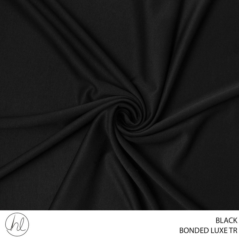 LUXE TR BONDED 150CM FABRIC 150CM  BLACK ROLL ROLL 001