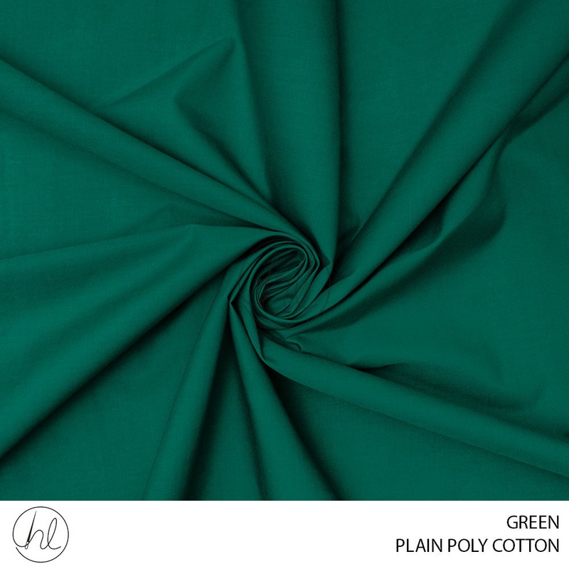 PLAIN POLY COTTON 112CM GREEN