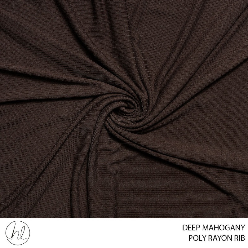 POLY RAYON RIB 51 DEEP MAHOGANY 150CM PER M
