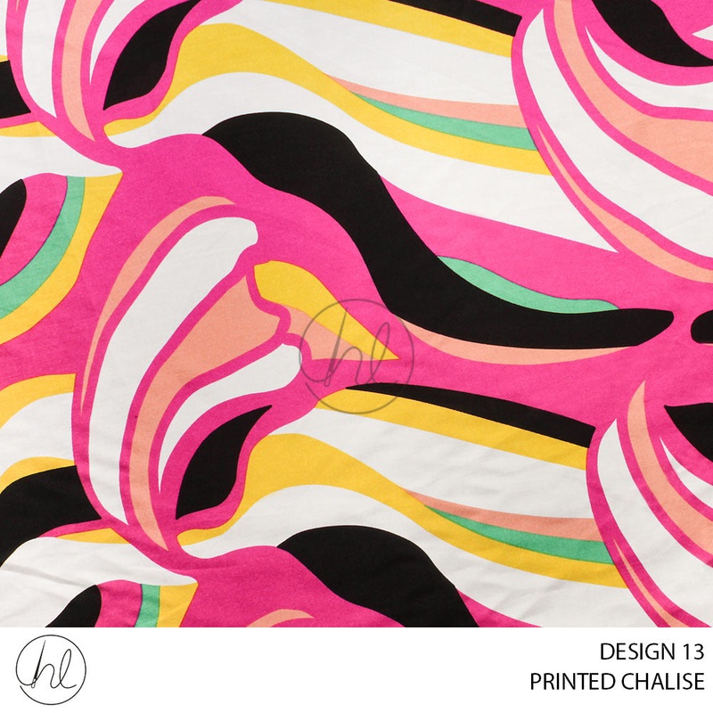 PRINTED CHALISE 55 CERISE 150CM PER M