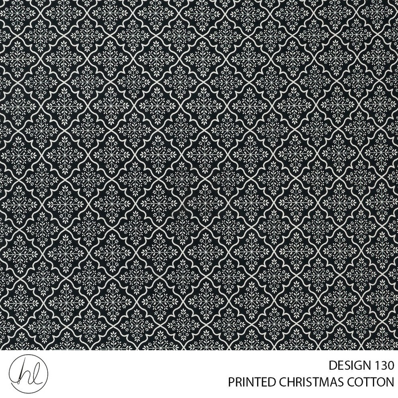 PRINTED CHRISTMAS COTTON DESIGN 49 51 NAVY 145CM PER M