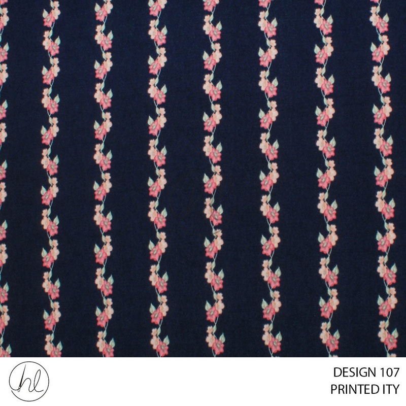 PRINTED ITY  PER M 51 DESIGN 107 NAVY 150CM WIDE