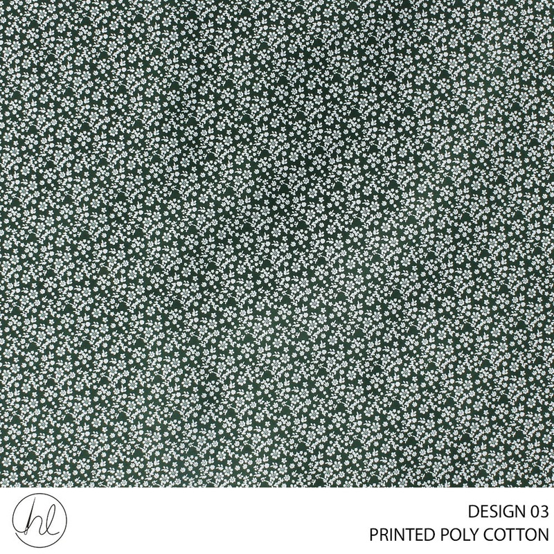 PRINTED POLY COTTON DES2 112CM BOT/GREEN ROLL ROLL 001
