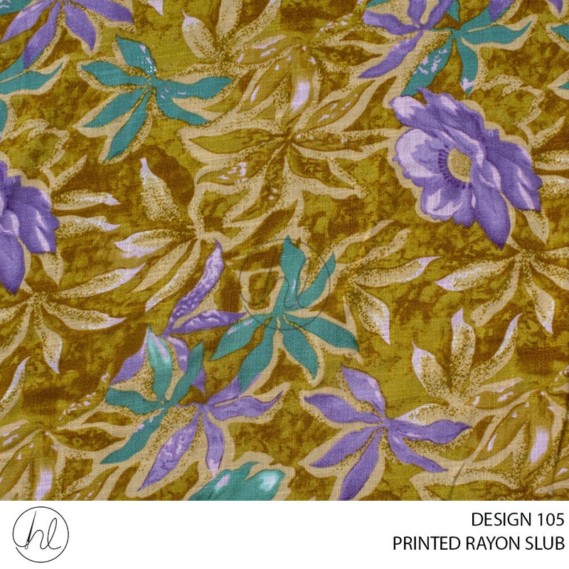 PRINTED RAYON SLUB 51 PER MTAN DESIGN 105 150CM WIDE