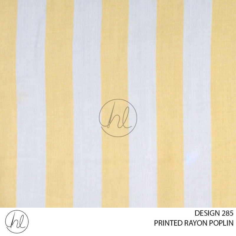 RAYON POPLIN PRINT 51 PER M YELLOW DESIGN 285 150CM WIDE