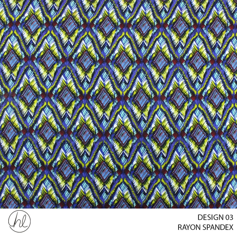 RAYON SPANDEX DESIGN 03 150CM WIDE PER M51