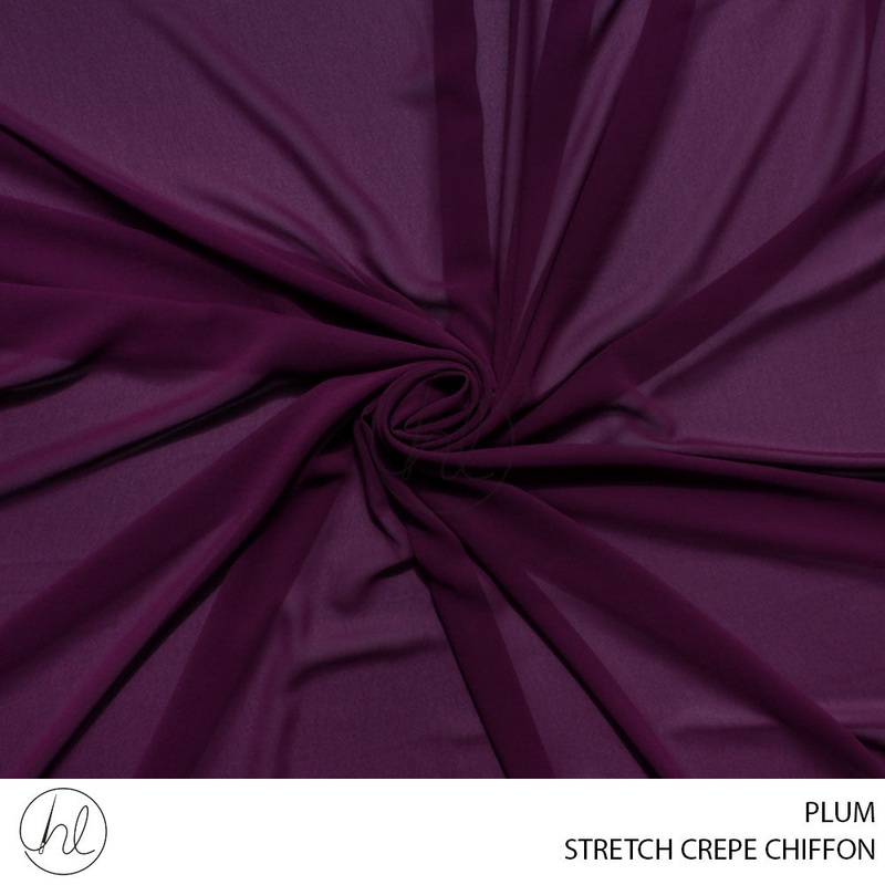 STRETCH CREPE CHIFFON 53 PLUM 150CM PER M