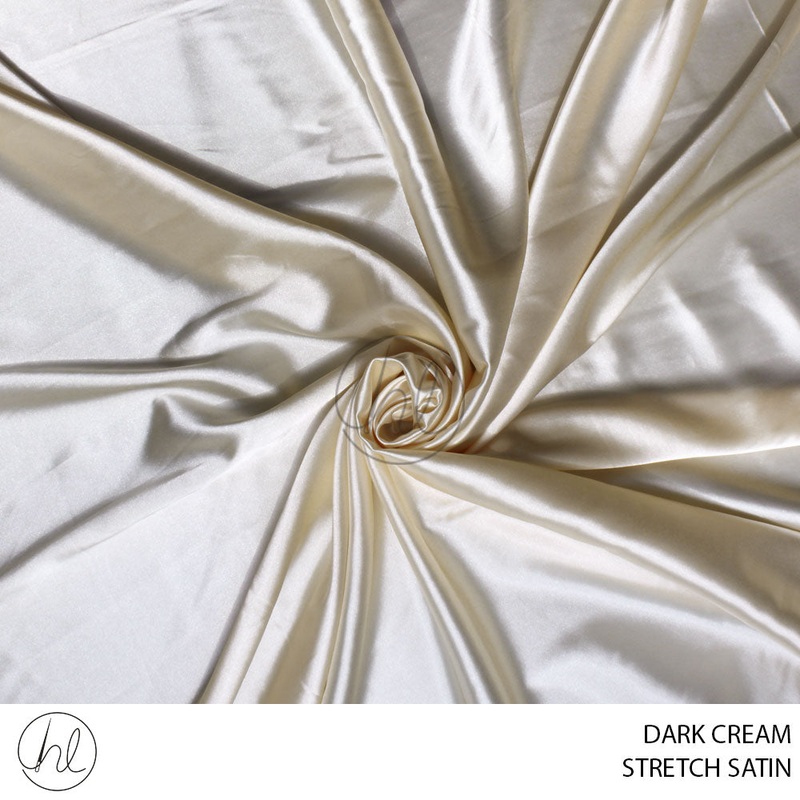 STRETCH SATIN 781 DARK CREAM 150CM PER M